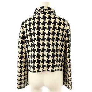 M'S GRACY 総柄ジャケットスカートセット フレアスカート 膝丈 40 白 黒