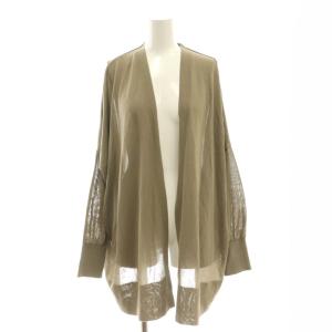 23SS shake code ショートカーディガン 長袖 フロントオープン コットン F 茶 ブラウン
