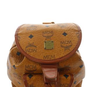 MCM ヴィセトス柄 リュックサック レザー 茶色 ブラウン /SR2