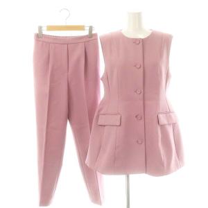 23SS セットアップスーツ ペプラムベスト テーパードパンツ 38 ピンク