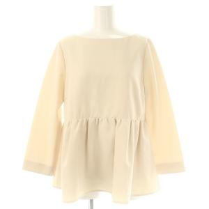 CELFORD 23SS ペプラムブラウス ストレッチテーパードパンツ セットアップ 38 ライトベージュ