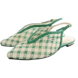 Low Heel Mesh Back Band Sandals サンダル ストラップ ポインテッドトゥ