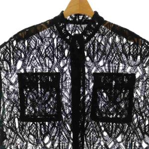 Ameri vintage LACE WORKPOCKET VEST ブラック Women Fashion 【公式通販】
