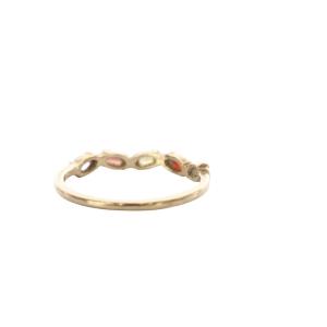 agete マルチストーン リング 指輪 K10 11号 ゴールド