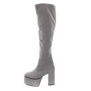 厚底ニーハイブーツ スエード M 23.5cm グレー 4320058 /SR31