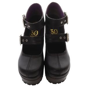 YOSUKE 厚底ベルティッド パンプス 24cm 黒 ブラック 2601062 /SR