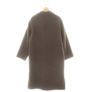 SLOBE IENA 24AW souple wool ダブルフェイスチェスターコート アウター ロング 背抜き 36 ダークブラウン