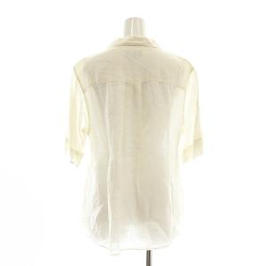 MARGARET HOWELL FINE LINEN プルオーバーハーフスリーブシャツ 五分袖 リネン 2 オフホワイト