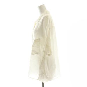 MARGARET HOWELL FINE LINEN プルオーバーハーフスリーブシャツ 五分袖 リネン 2 オフホワイト