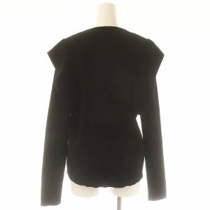 ADORE クリアストレッチニットトップス セーター 長袖 リブ 38 黒 ブラック