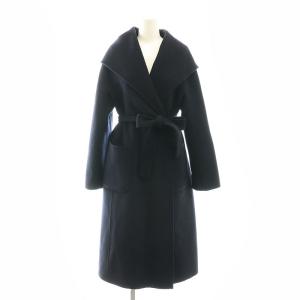 コート アウター ロング ベルト付き 38 紺 /HK OS