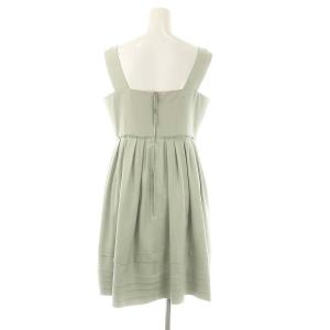 FOXEY NEW YORK Dress Josephin ワンピース ミニ ノースリーブ 40 緑 グリーン /MF OS