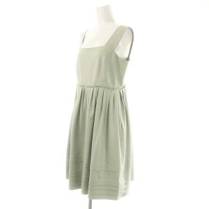 FOXEY NEW YORK Dress Josephin ワンピース ミニ ノースリーブ 40 緑 グリーン /MF OS