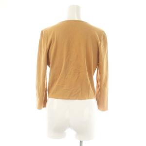 FOXEY NEW YORK ニット カーディガン 七分袖 38 キャメル 31752