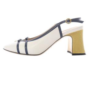 GUCCI Alison 75mm Leather Slingback Pumps パンプス チャンキーヒール スクエアトゥ レザー ストラップ