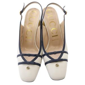 GUCCI Alison 75mm Leather Slingback Pumps パンプス チャンキーヒール スクエアトゥ レザー ストラップ