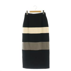 23AW ポンチコンビスカート タイトスカート ロング フェイクレザー 36 マルチカラー /DF OS