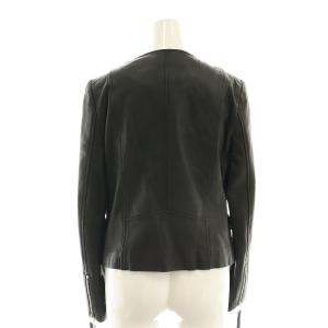 GRACE CONTINENTAL 23AW ジップライダースジャケット 38 ブラック
