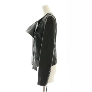 GRACE CONTINENTAL 23AW ジップライダースジャケット 38 ブラック