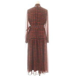 Diagram GRACE CONTINENTAL 24AW ハートキカプリントワンピース 36 ブラック レッド