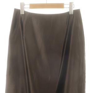 Diagram GRACE CONTINENTAL 24AW コーティングラップSK タイトスカート ロング サテン 38 ダークブラウン /ES OS