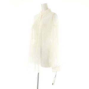 Diagram GRACE CONTINENTAL 24AW チュールレイヤードシャツ 長袖 36 白 ホワイト