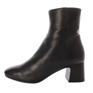FABIO RUSCONI GISELE ブーツ ショート チャンキーヒール スクエアトゥ レザー 37 ブラック /YO3