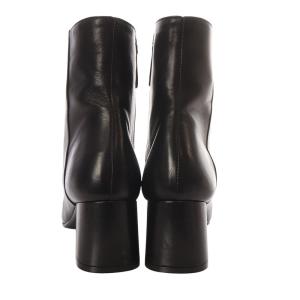 FABIO RUSCONI GISELE ブーツ ショート チャンキーヒール スクエアトゥ レザー 37 ブラック /YO3