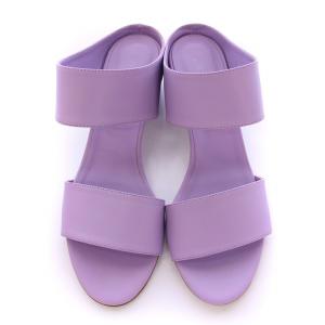 CORSO ROMA 9 グレースコンチネンタル 23SS ベルトサンダル ミュール ハイヒール レザー 靴 シューズ 38 紫