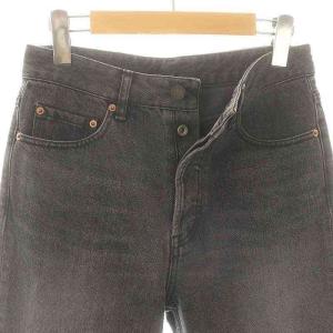 Grace Class クラッシュデニムパンツ ジーンズ ストレート カットオフ ダメージ加工 ボタンフライ 36 黒 ブラック