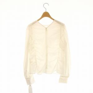 Diagram GRACE CONTINENTAL 23AW ギャザートップ ブラウス プルオーバー 長袖 38 白 ホワイト