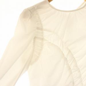 Diagram GRACE CONTINENTAL 23AW ギャザートップ ブラウス プルオーバー 長袖 38 白 ホワイト