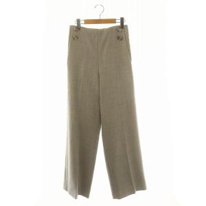 ウールストレッチセミワイドパンツ ストレート 36 グレー /DF OS