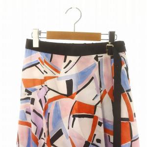 Diagram GRACE CONTINENTAL 23SS キカペイントプリントスカート フレア ロング 38 オレンジ マルチカラー