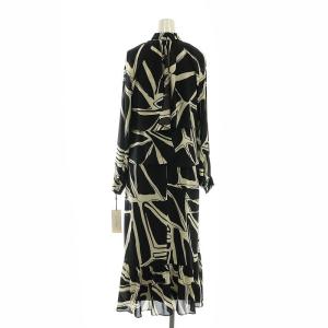 Grace Class 25SS キカラッフルレイヤードワンピース 36 クリーム色 ブラック
