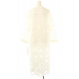 Diagram GRACE CONTINENTAL 23SS クロシェレースワンピース ロング 長袖 シアー 36 オフホワイト