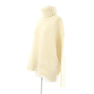 GALERIE VIE ファインウールタートルネックプルオーバー ニット セーター 長袖 S オフホワイト