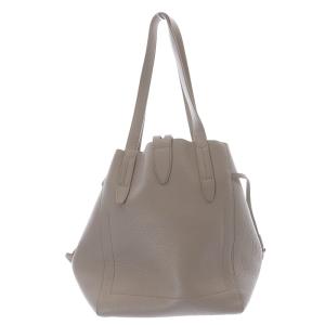 FURLA NET ショルダー トートバッグ ハンドバッグ レザー ロゴ ピンクべージュ