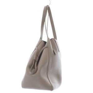 FURLA NET ショルダー トートバッグ ハンドバッグ レザー ロゴ ピンクべージュ