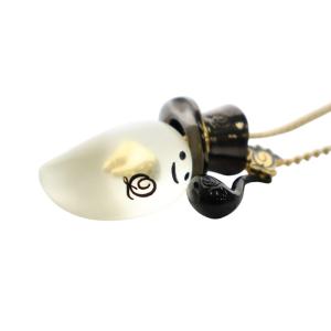 ネックレス ペンダント ゴースト シルクハット ゴールドカラー マルチカラー /AQ OS