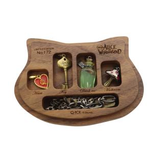 Disney ネックレス 不思議の国のアリス コレクションボックス チャーム付き シルバー色 /SR7