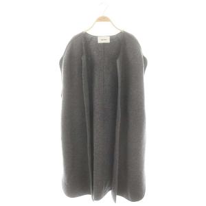 ウールロングベスト グレー /MI OS