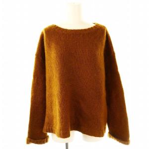 モヘヤボートネックニット セーター XS キャメル /DO OS SH