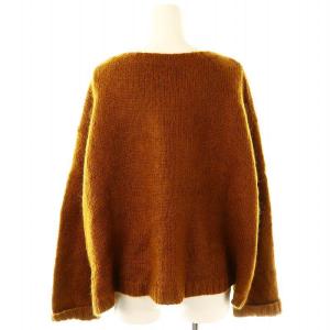 J&M DAVIDSON モヘヤボートネックニット セーター XS キャメル /DO OS SH