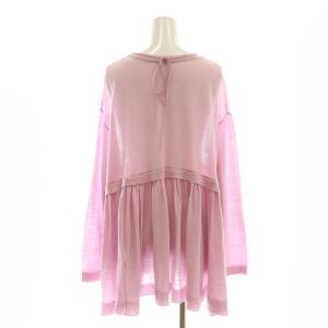 45rpm 梳毛天竺のティアードチュニック ニット 長袖 プルオーバー ウール F ピンク /YQ OS SH