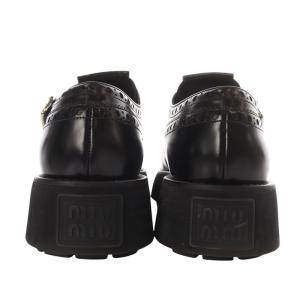 miumiu ダブルモンクローファー 36.5 ブラック