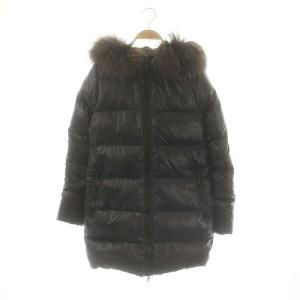 カッパ KAPPA ダウンコート アウター フード付き フルジップ 40 紺 ネイビー /YQ OS