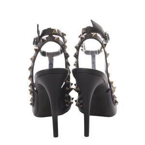 VALENTINO GARAVANI NOIR パンプス ロックスタッズ Tストラップ 35.5 ブラック