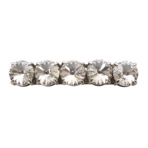 Crystal Embellished Hair Slide バレッタ ビジュー シルバー色 /YO21