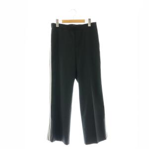 24SS T/W サイドラインパンツ ストレート イージー 38 黒 グレー /CX OS
